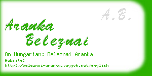aranka beleznai business card